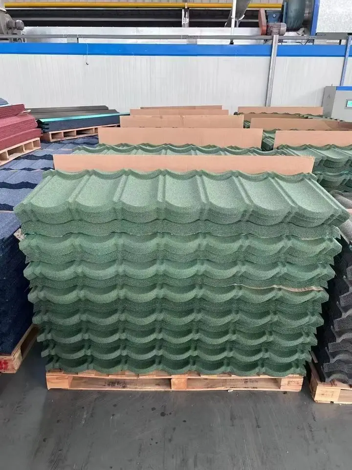Factory Roofing Tiles Wholesale Stone Coated 0.4mm Light Weight Stone Coated Roofing Sheet