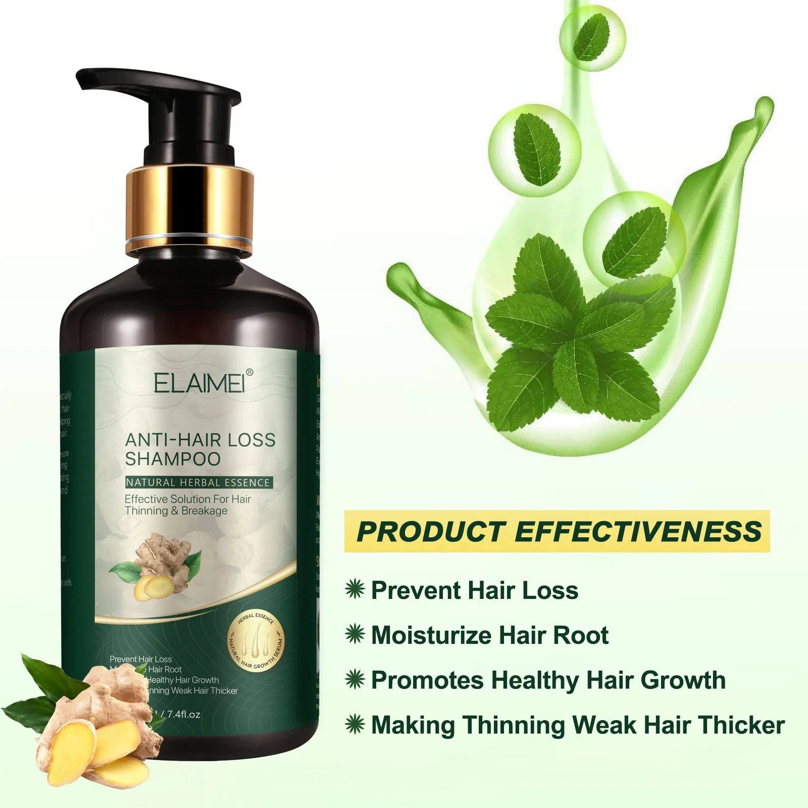 Regrowth Shampoo Moisturize Hair Root Anti Hair Loss Growth Hair Shampoo