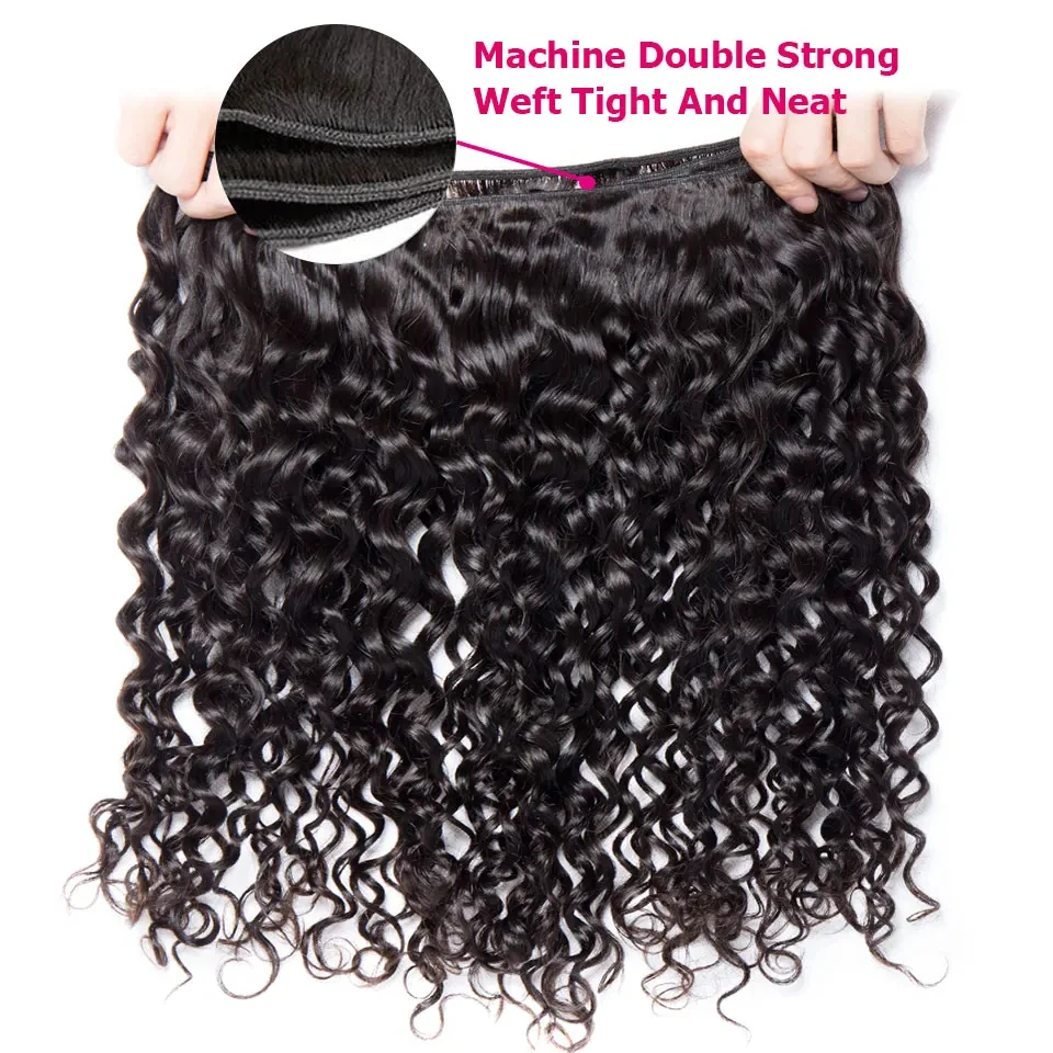 10 Grade Water Wave Bundles For Women Peruvian Weaving Virgin Human Hair Extensions Wet and Wavy Human Hair Bundles 1/3/4 Pcs
