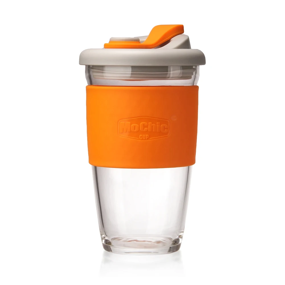 
Eco-Friendly Insulation Non-Slip Portable Coffee Milk Tea Transparent Glass Cups With Silicone Cover 