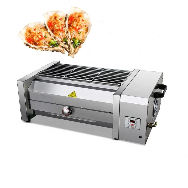 Thichkened Stainless steel Grill machine Restaurant And Home Heavy Duty Indoor Cast Gas Electric No Smoke BBQ Grills Machine