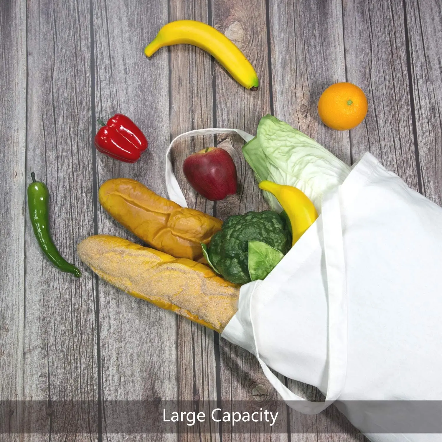 Hot 10 Oz Grocery Shopping Camping Lunch Reusable Recycled Canvas Blank White Tote Cotton Clutch Bag