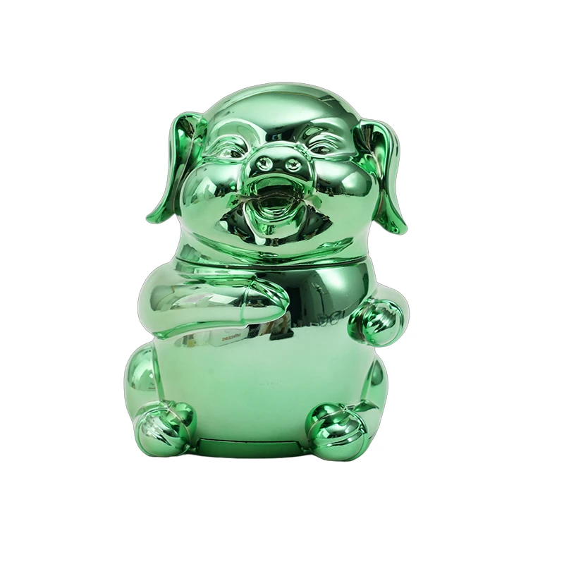 Factory wholesale creative shape zinc alloy Tobacco Herb grinder electroplated metal piggy Herb Grinder