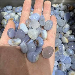 Natural Blue Agate Tumbled Stone Poinshed Blue Lace Agate Tumbled Stone Healing Stone Gravel Chips For Aquarium