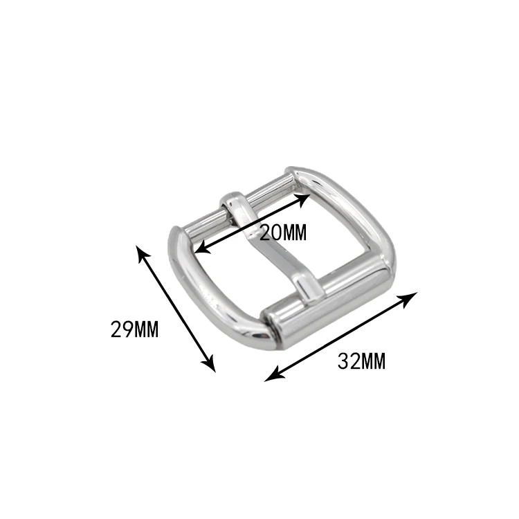 High Quality Customized 20mm Rugged roller Pin Belt Buckle For Handbags Decorative