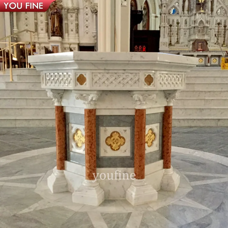 Church White Marble Stone Altar of Sacrifice Table
