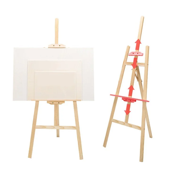 150cm Wooded Easel Natural Wood Foldable Display Stand for  Canvas Art Craft Painting Tripod Easel Home Decoration