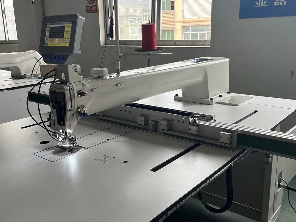 QK-R8-90 clothing industry 90x130cm double screw automatic  laser CNC intelligent pattern sewing machine