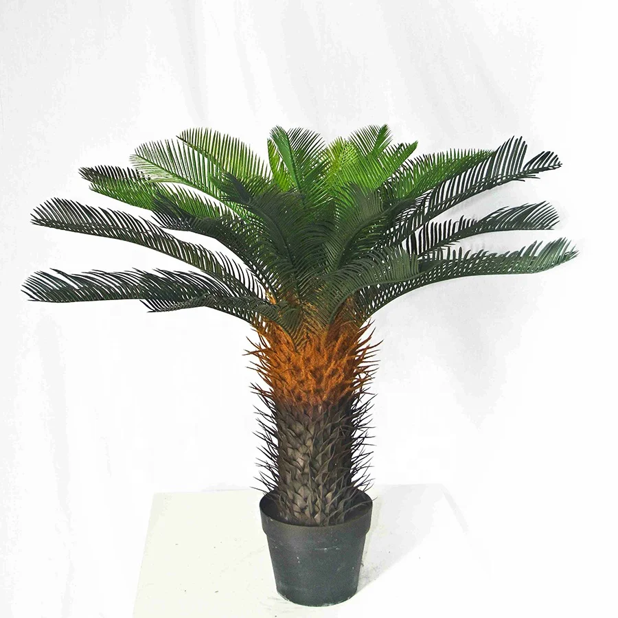 Artificial sago palm tree cycas palm uv proof outdoor sago bonsai artificial plantas