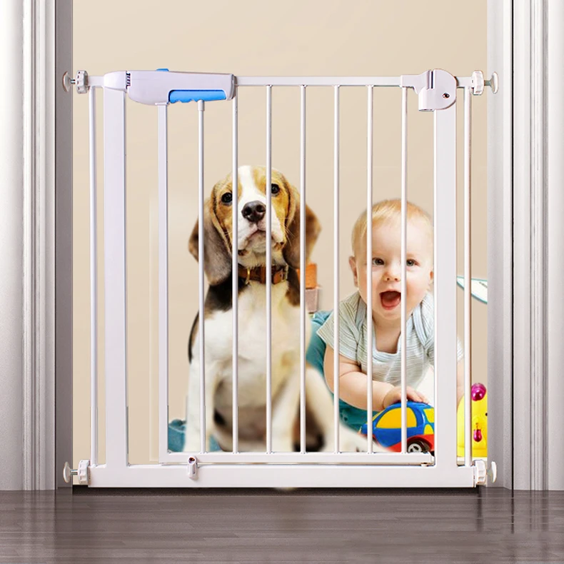 Baby Adjustable Safety Door Gate Pet Fence Stair Door Metal High Strength Iron Gate For Kids Locking Nut Spare Part Accessories