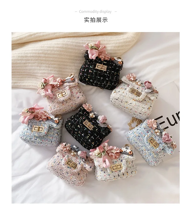 Оптовая продажа, детские мини-кошельки и сумочки BJX9218/765 для девочек, сумка-мессенджер принцессы с жемчугом, Детская сумка через плечо