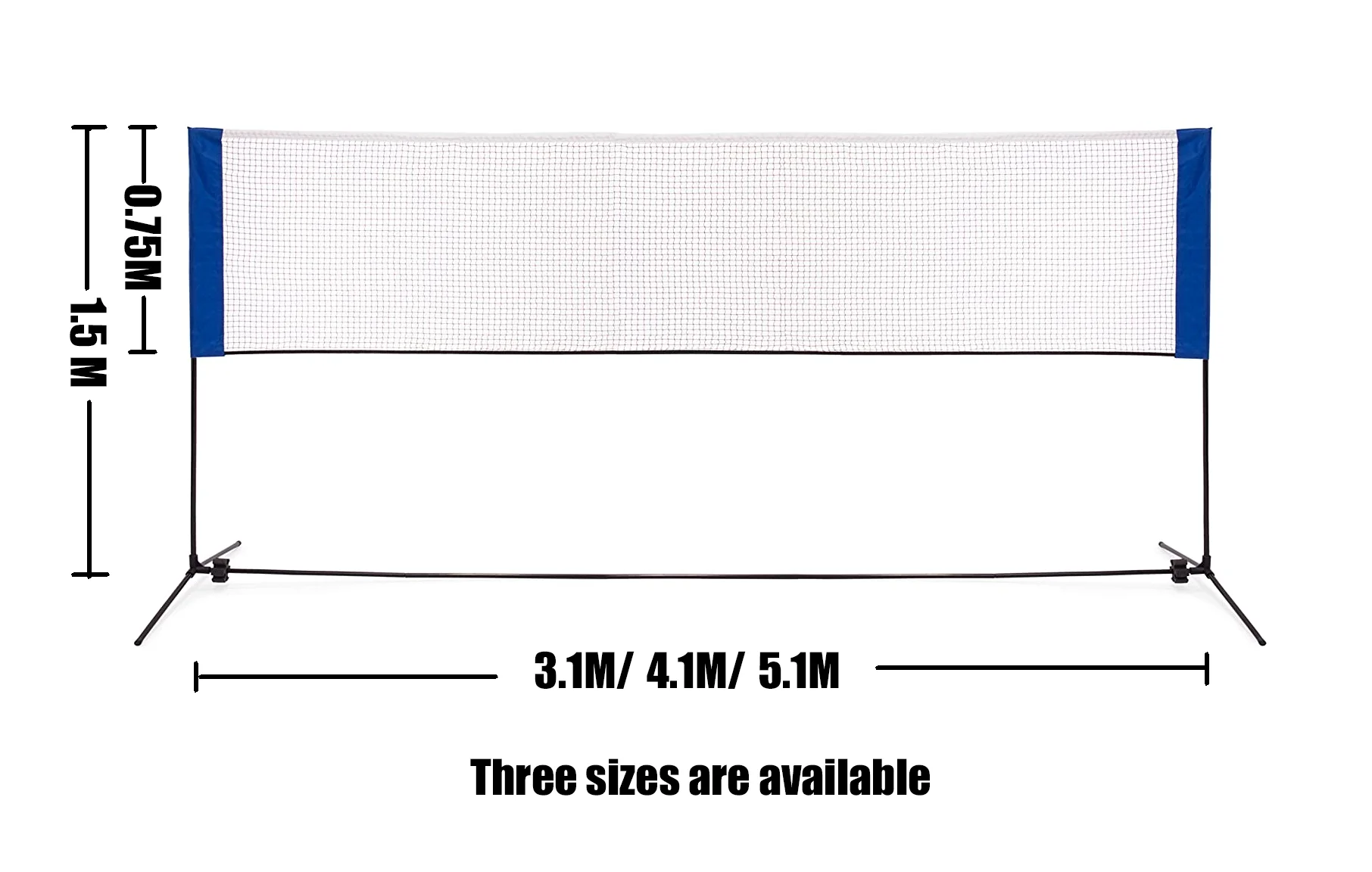 Adjustable Steel Tube Tennis Net Rack Badminton Net Rack Set Portable Outdoor and Indoor Sports Training Equipment