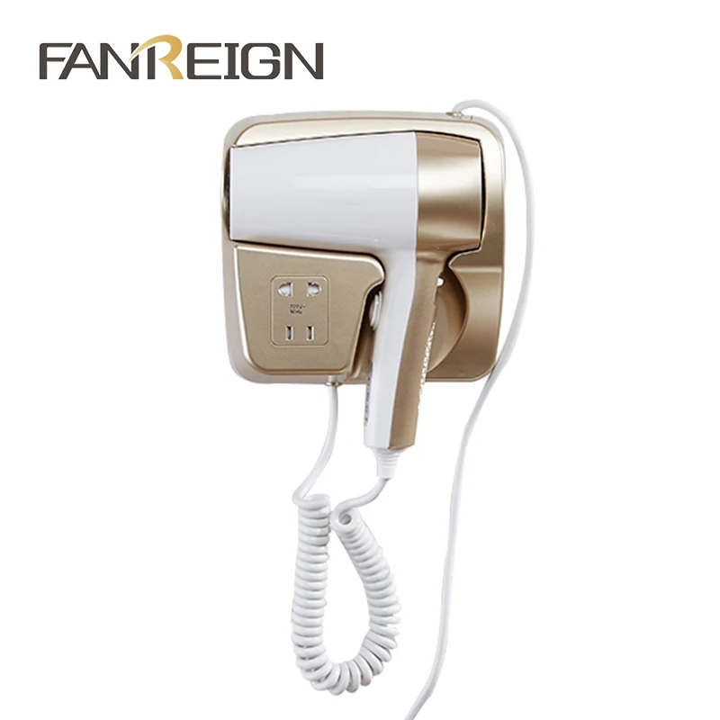 FANREIGN DB-2115 Bathroom Hotel Hair Dryer With Shaver Socket Wall Mounted Hair Dryer Factory Supply