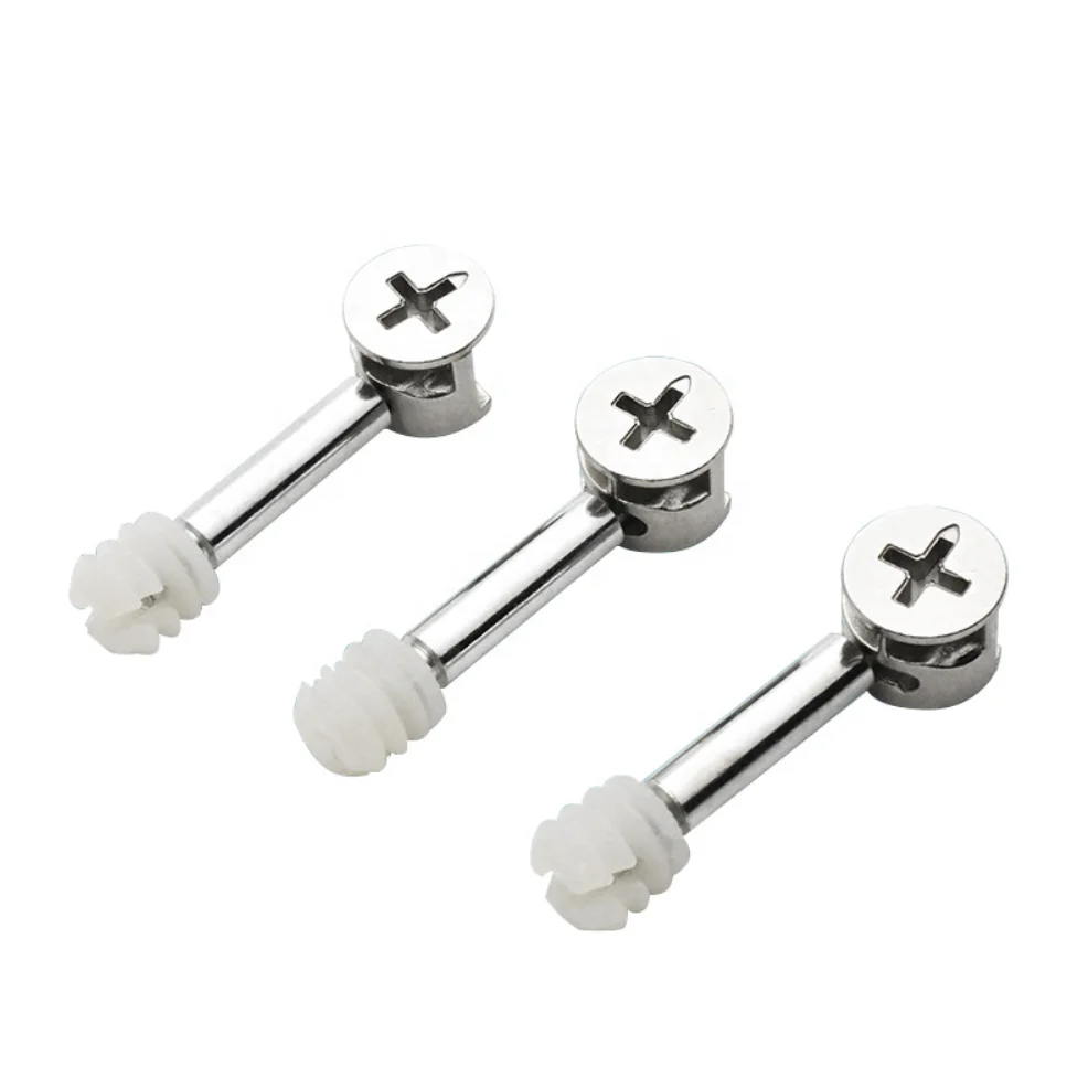Zinc alloy fastener fittings 3 in 1 cam Lock connector minifix screw
