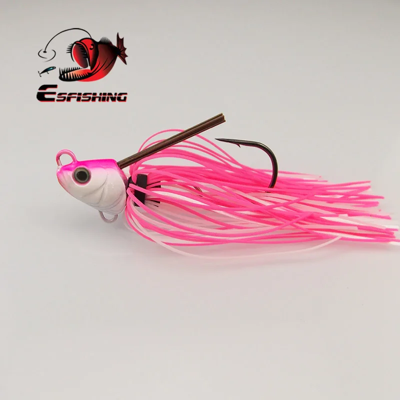 ESFISHING рыболовные крючки для ловли карпа 7 г 14 крючок джиг-головы силиконовая юбка барбеля