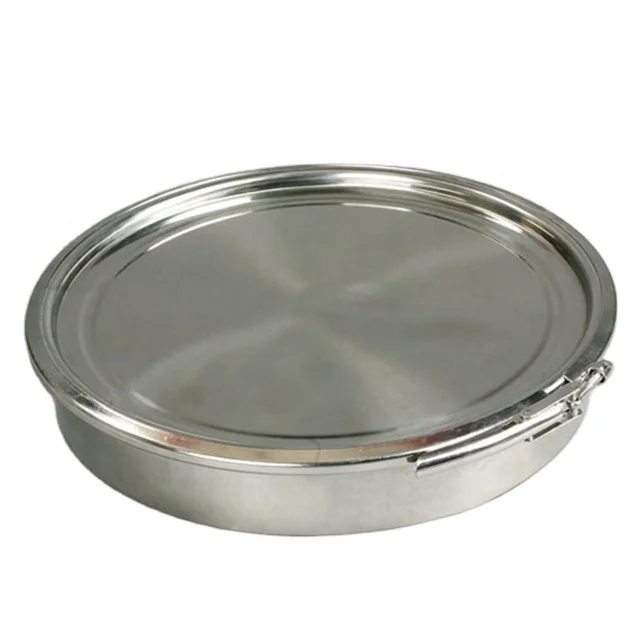 sanitary stainless steel ss304 ss316L round clamp manway drum kettle top manhole cover 1 bar pressure