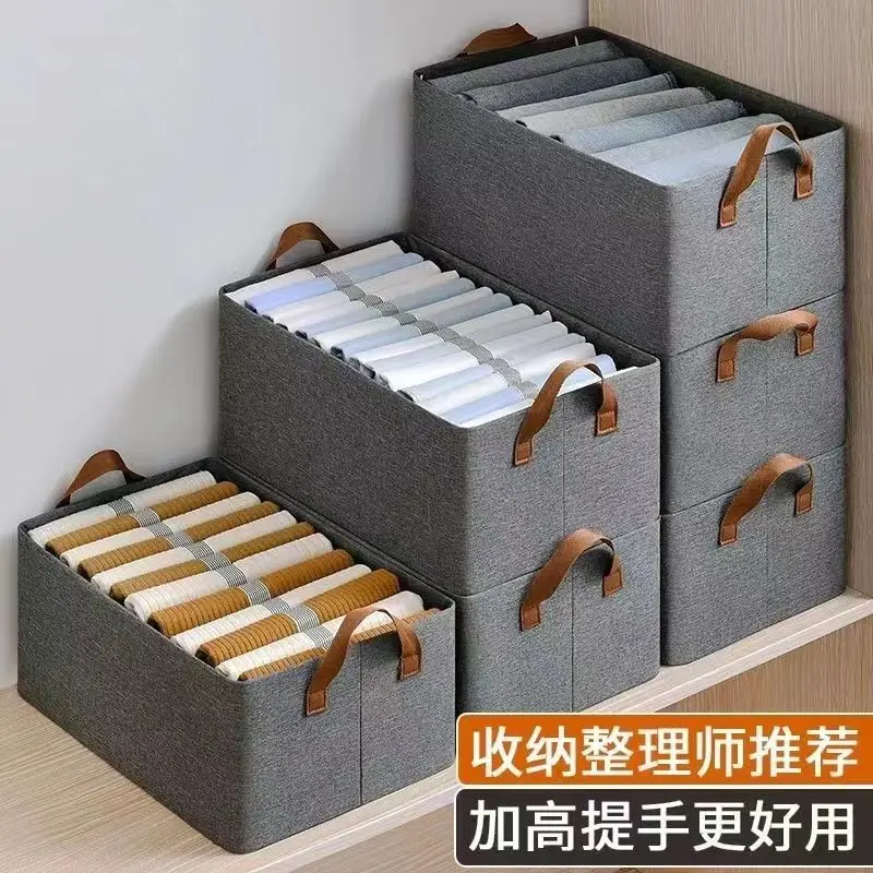 Large Capacity Undivided Clothing Storage Box With Steel Frame Support, Foldable And Organized Storage Box