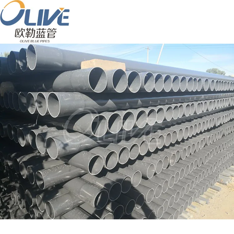 Underground 4 Foot 1 m 450mm 16 Inch Diameter 700mm Sdr17 Plastic Water Pipe Upvc Pvc U for Potable