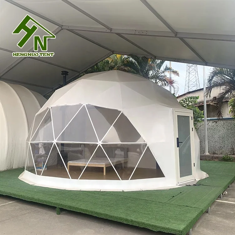 6M Diameter Igloo Geodesic Hot Dip Galvanized Steel Structure Camping Hotel Glamping Luxury Hotel Resort Village Dome Tent