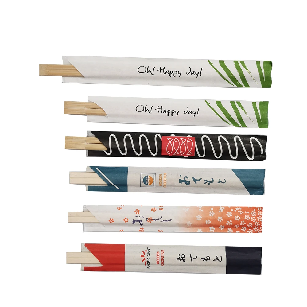Eco Friendly Disposable Paper or Plastic Wrap Bamboo Chopsticks
