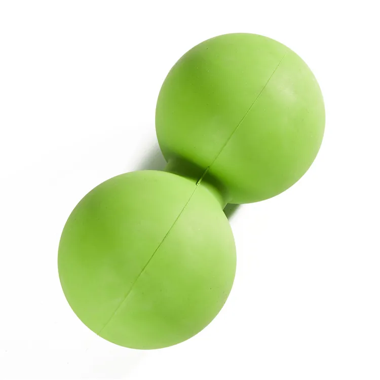 double rubber ball handle ball for body massage