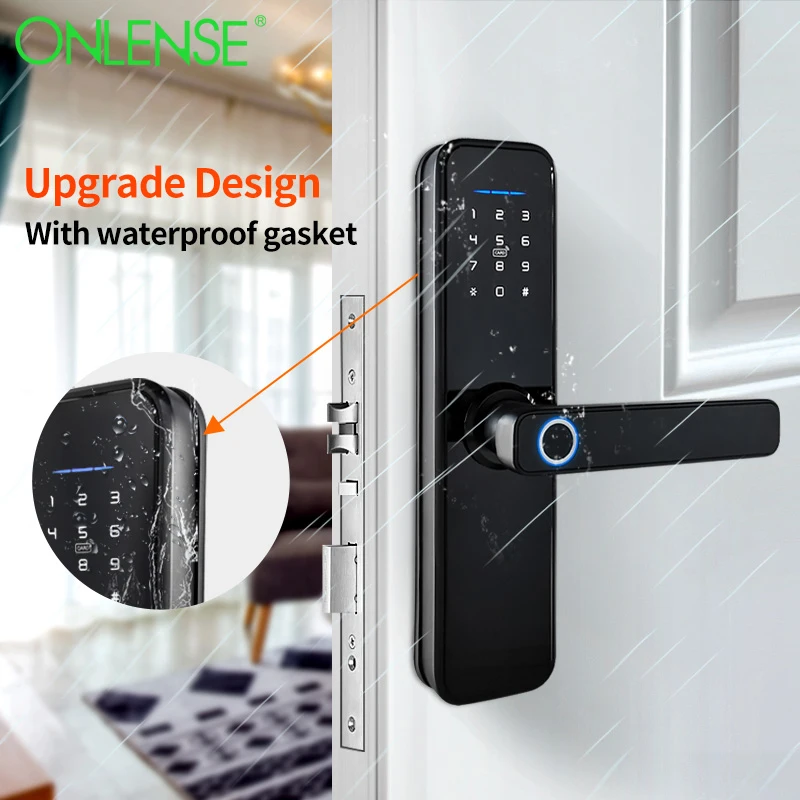 Wholesale New Product Promotional Price TUYA WiFi Home Biometric Bingerprint/Password/Key/Electronic Smart Door Lock