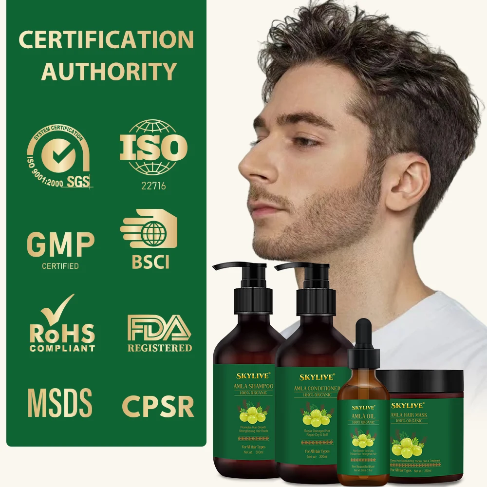 New Popularity Amla Oil Shampoo Set Herbal Extracts And Essences Moisturizer Nature Sampoo Hair Shampoo Hair Care Product
