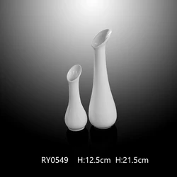 Promotion Vase White Porcelain Morning Glory Vase Tall 15Cm White Porcelain Vase