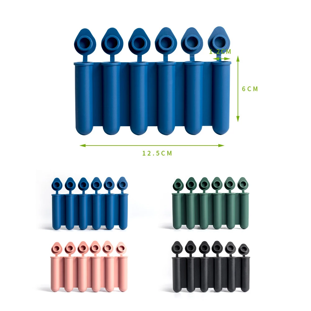 Hot selling DIY 6 cavity Bullet Shape Silicone Ice Stick Tray for home drink