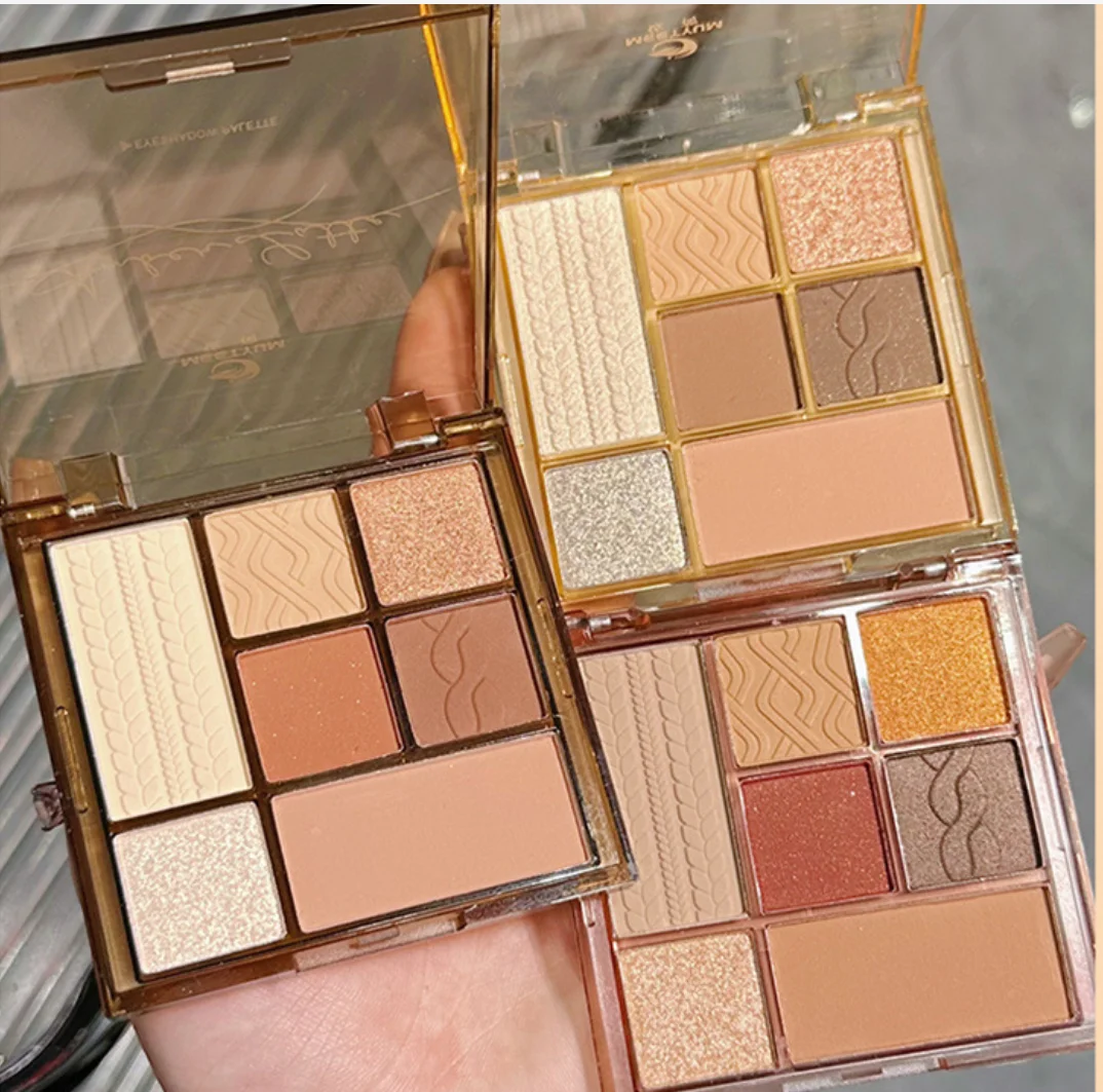 Wholesale 7-Color Eye Shadow Makeup Palette Nude Pigment Matte Shimmer Finish High Quality Dry Eye Shadow Cosmetics