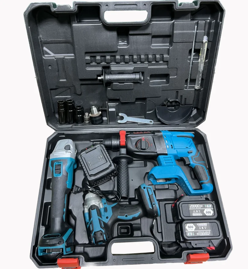 Cordless Brushless Wrench Angle Grinder Electric Hammer Drill Combination Power Multi Tool Kit Electric Tools