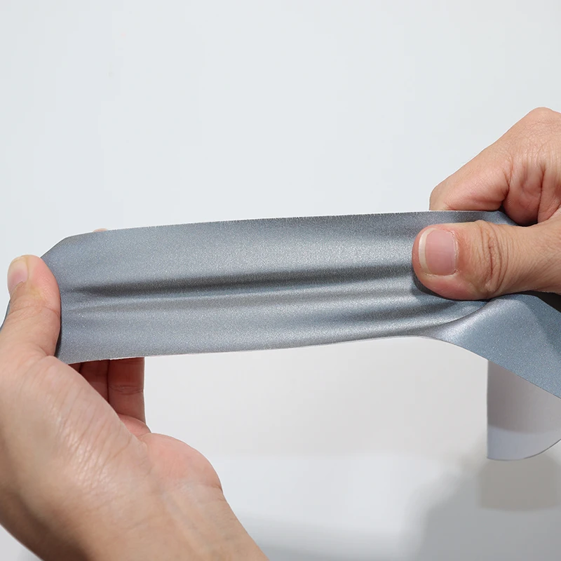 High Vis Silver Grey Reflective Material Reflective Spandex Sheeting Fabric for Warning Safety Clothing