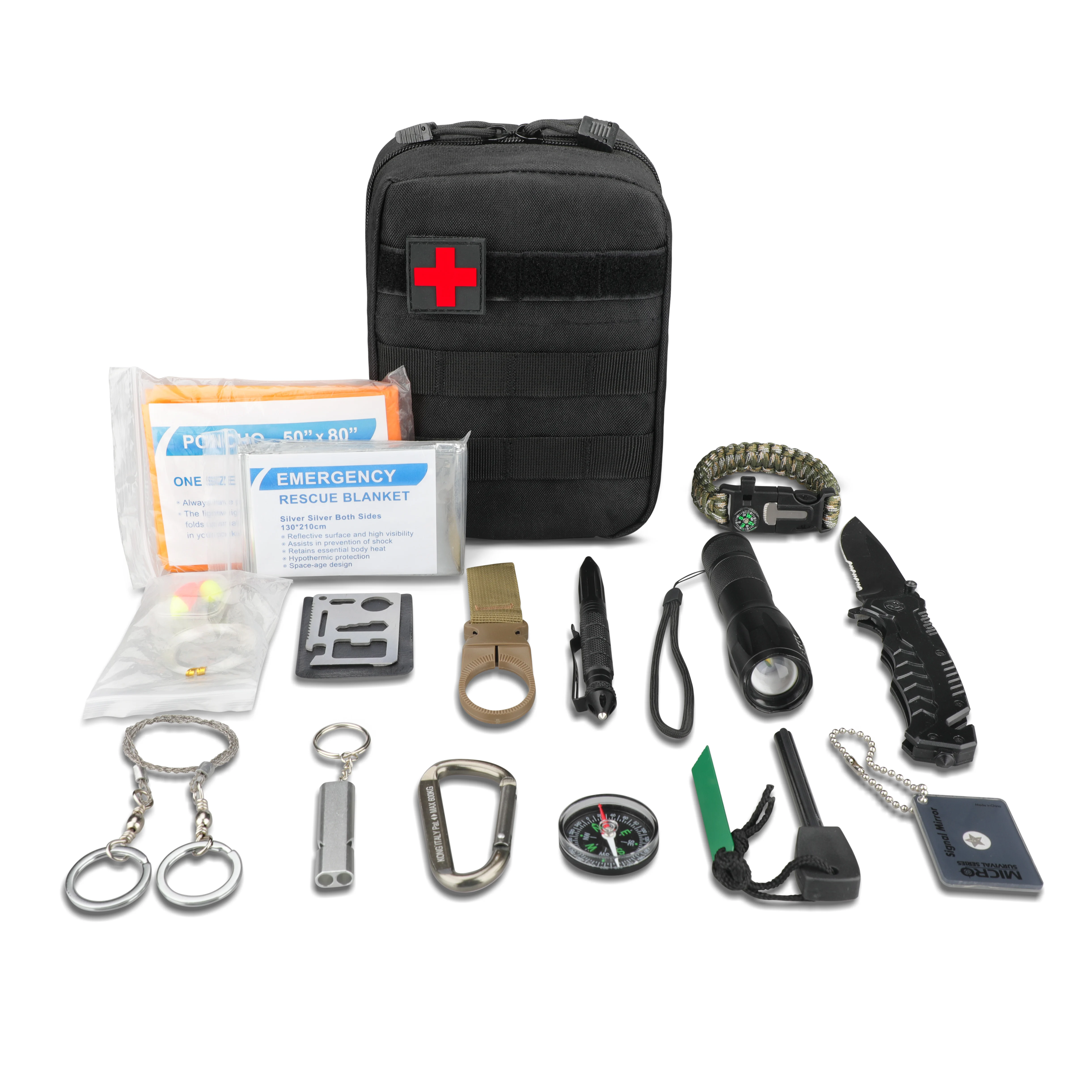 Customized 72 Hours Earthquake Bug Out Bag Large Capacity 1000D Polyester Disaster Survival Tactical Backpack Emergency Kit