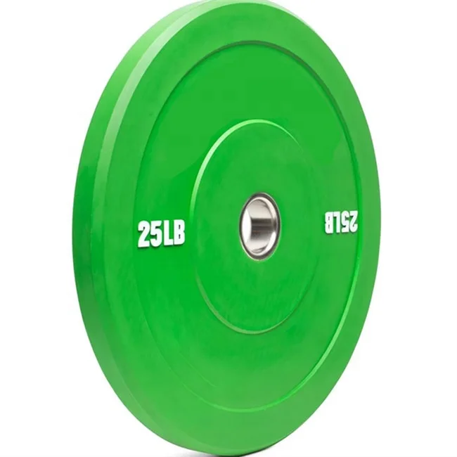 New style Weightlifting Barbell Bumper Plates 25kg Colorful Rubber Standard Weight Bumper Plate