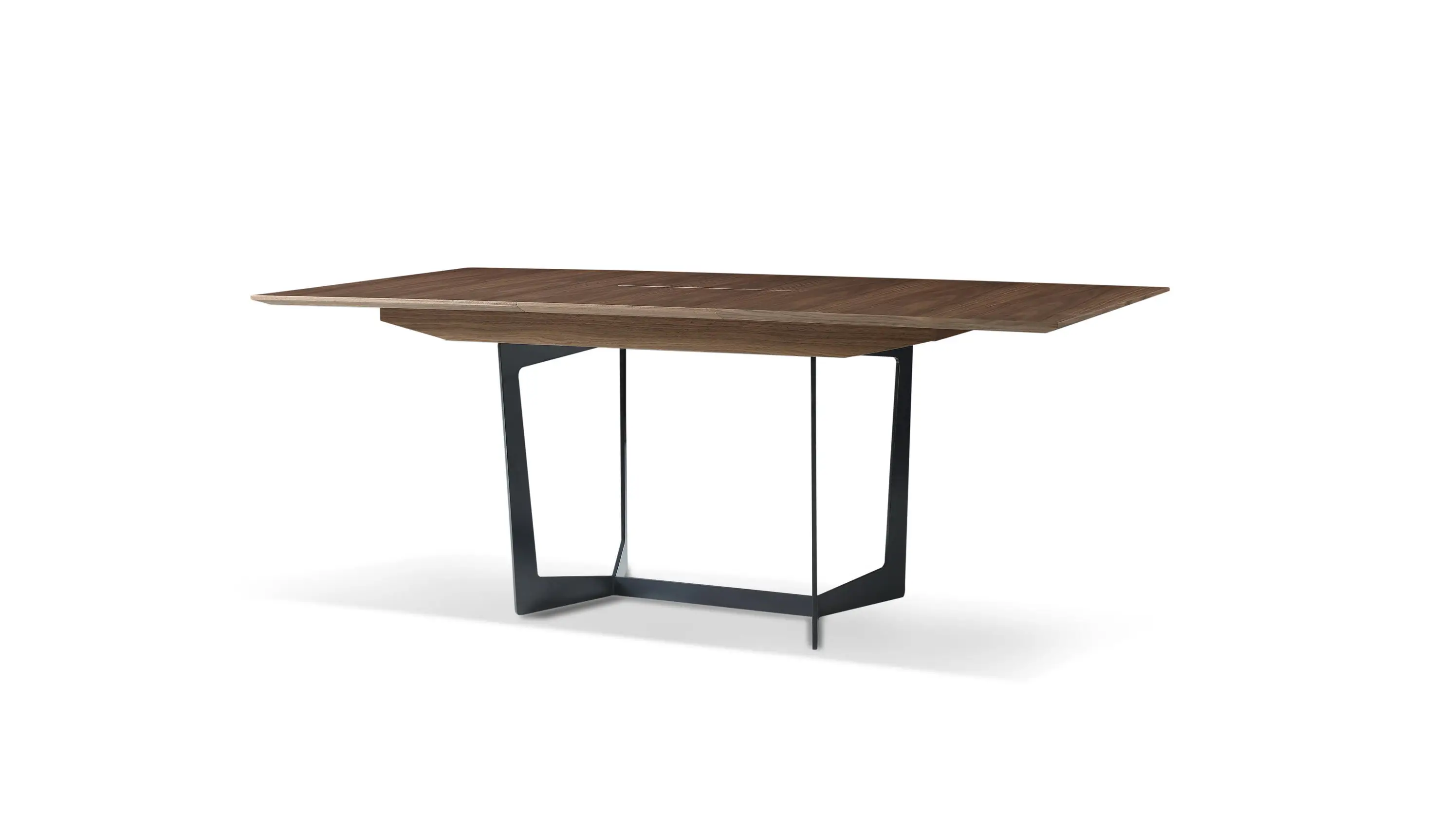 Modern style creative dining room furniture walnut wooden extension dining table