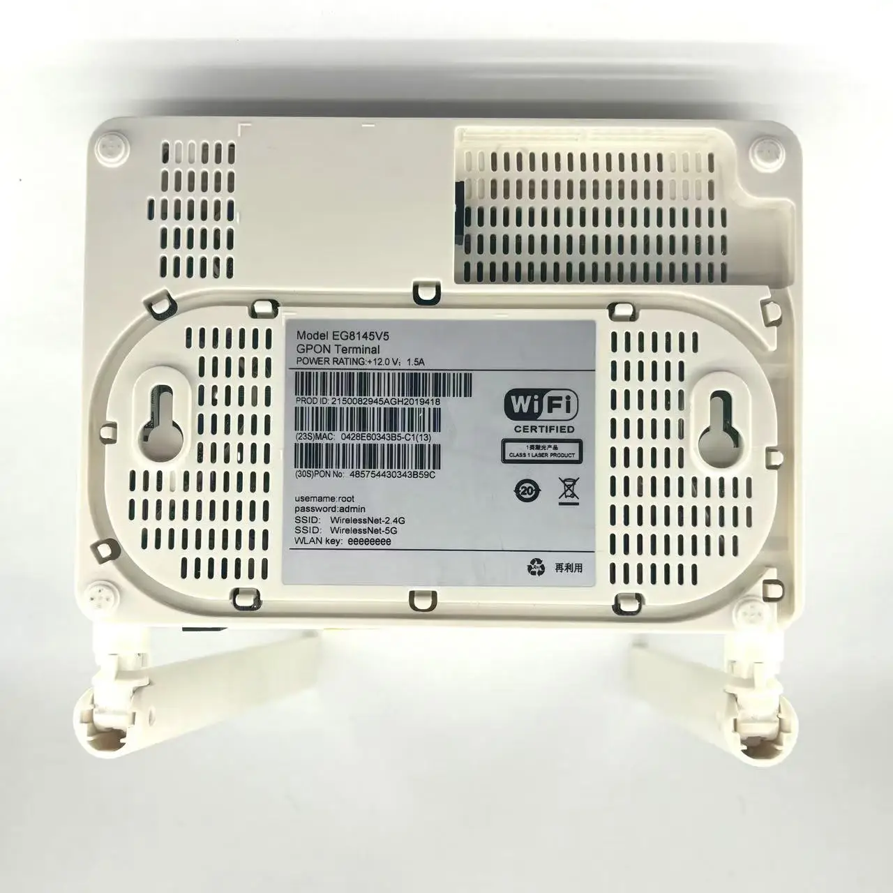 EG8145V5 optical fiber equipment  Original dual band FTTB 4GE+2.4G&5G WIFI GPON  XPON EG8145V5  EG8145V5 ONU  MODEL 5 lights