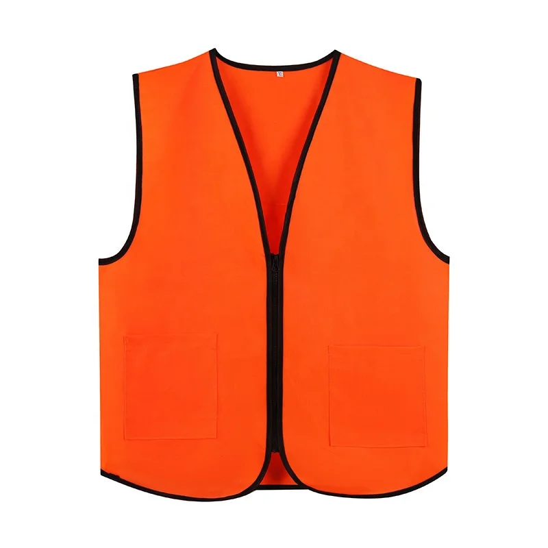 Custom Activity Vest Clerk Workwear Zipper Volunteers Event Vest Adult Supermarket Uniform Vest