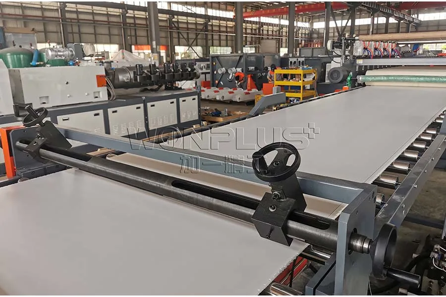 WPC PVC wall panel making machine / plastic composite profile panel extruding machine line