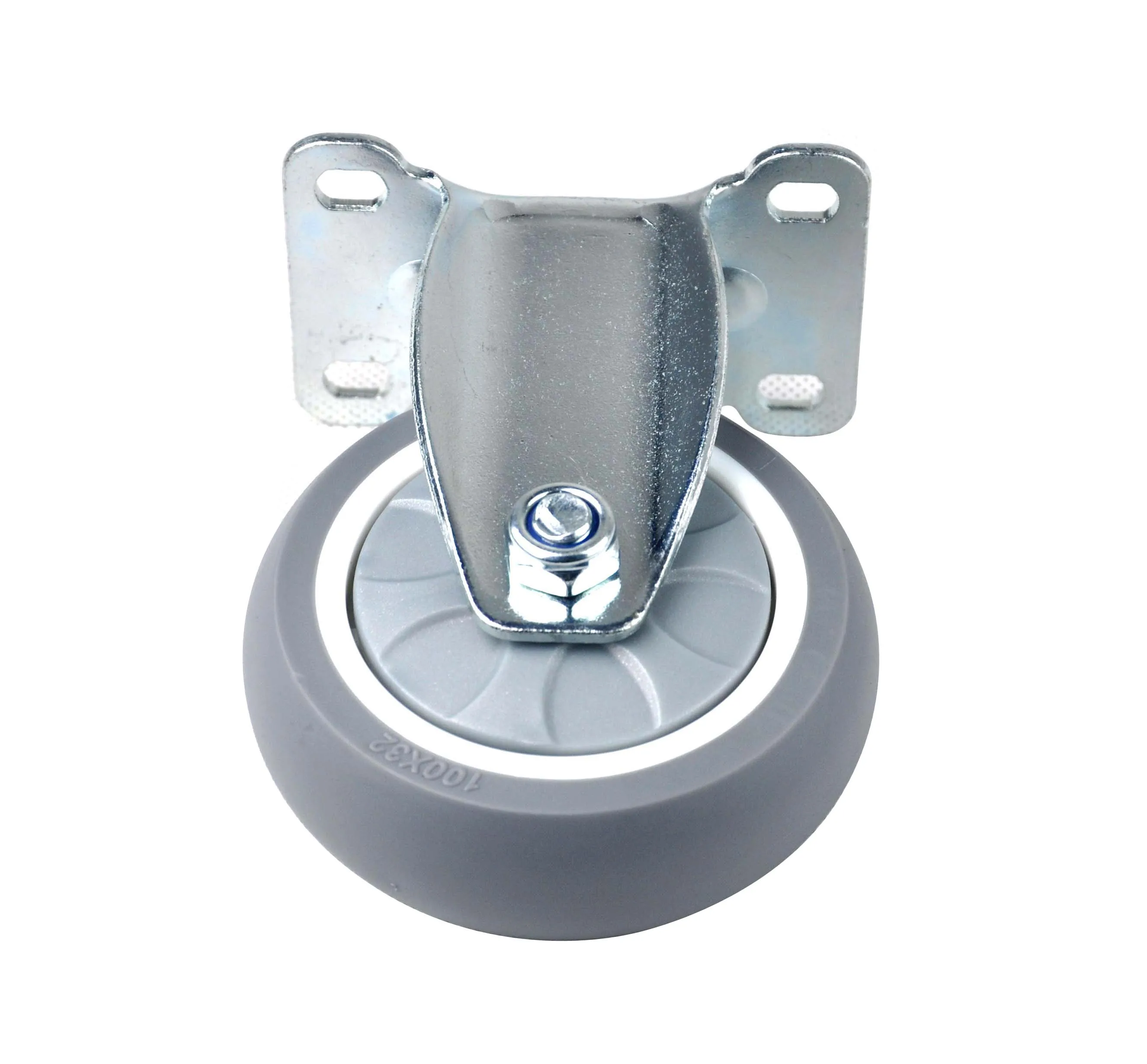 Source factory Hot products 100X32mm Fixed Mute environmental protection High wear resistance  ball bearing TPR caster wheel