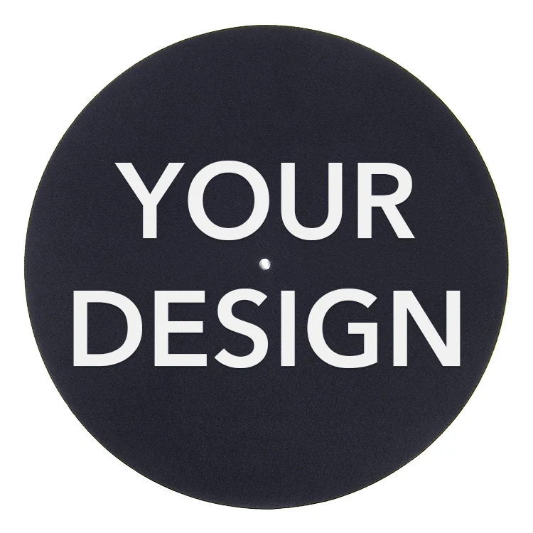 DJ Equipment mat, 2 Pack Turntable Platter Mat Felt Anti-Static Slipmat for LP Record Players 3mm