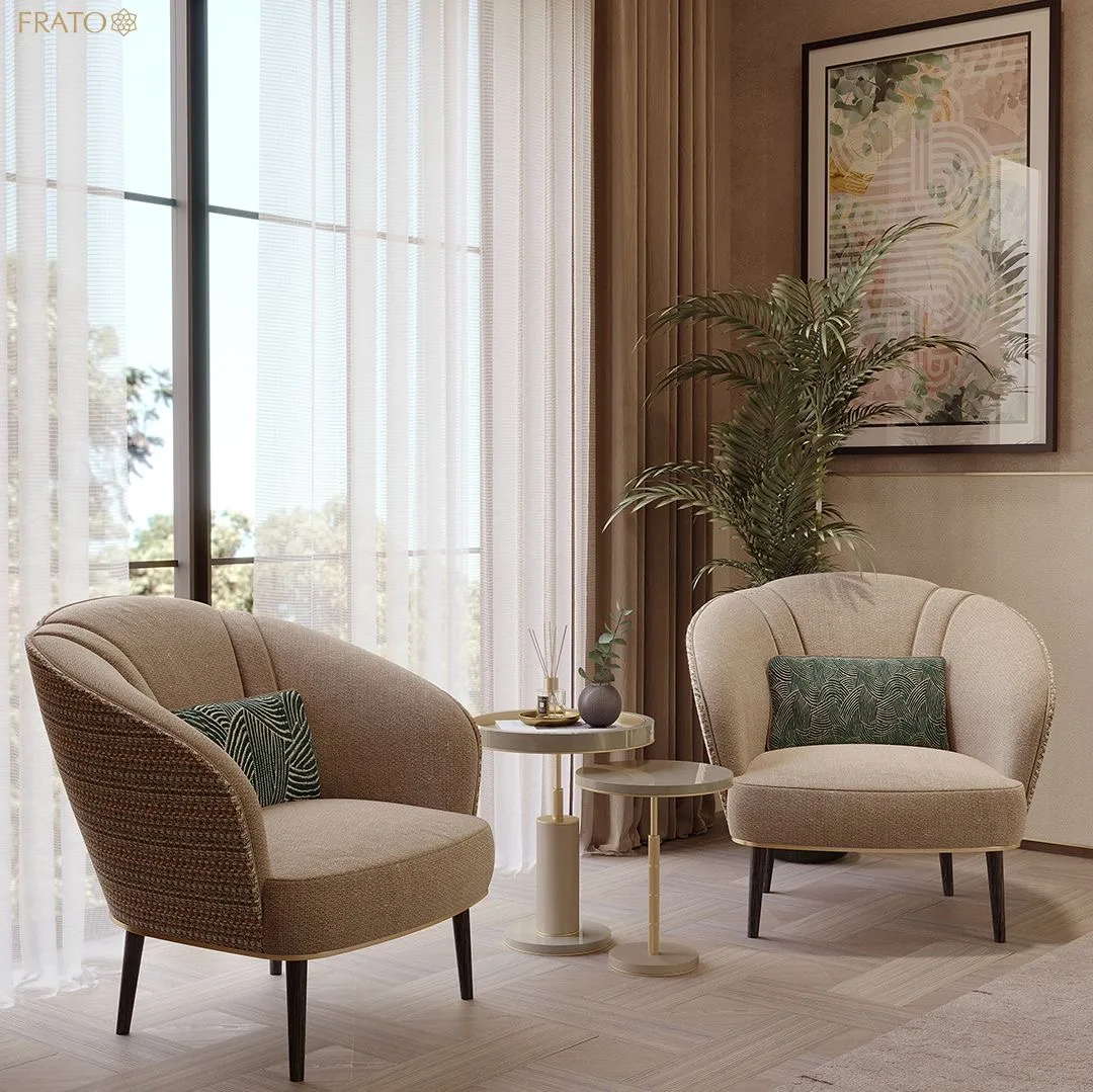Promotion Modern Furniture Single Seat Round Flower Pattern Metal Leisure Velvet Living Room Lounge Sofa Chair With Golden Leg