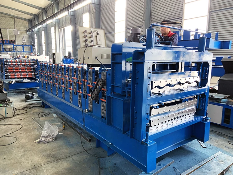 Roof Metal Cold Steel Roof Step Tile Press glazed roofing Roll Forming Machine factory