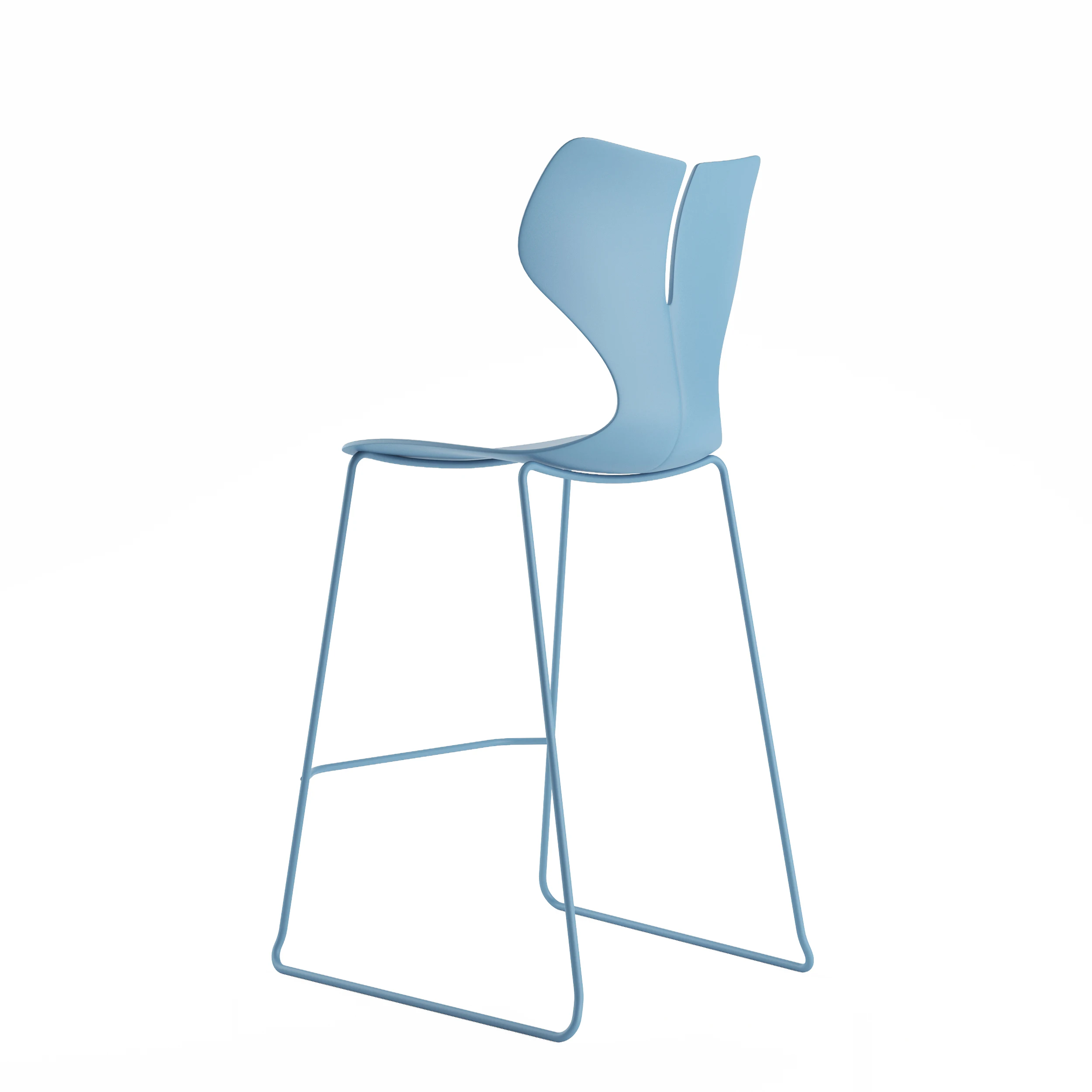 Design office Furniture Modern PP seat plastic body chairs Whole sale medium back chairs office chair without armrest