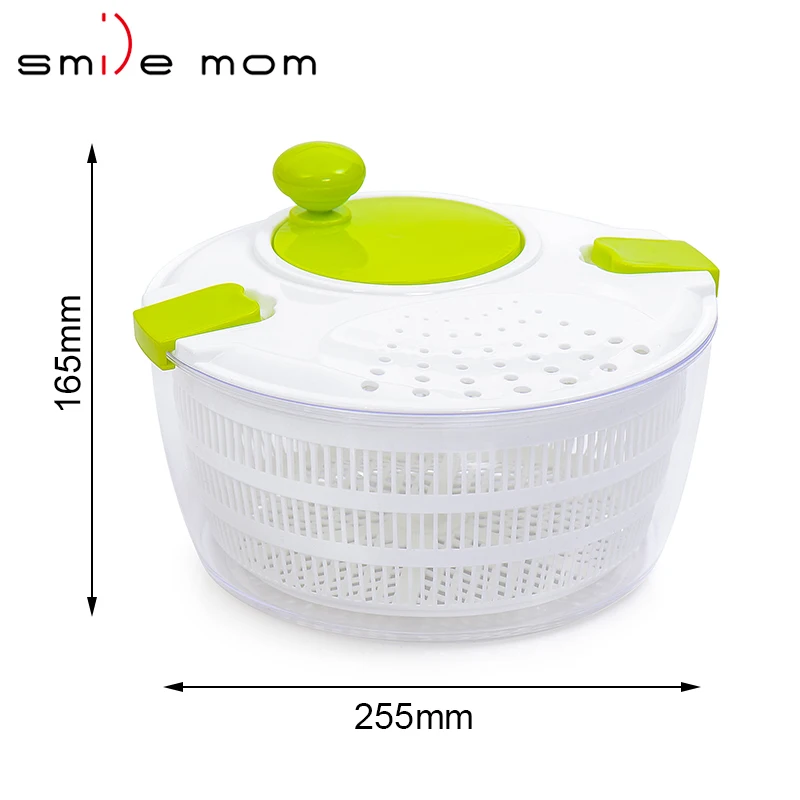 New Arrival Steel & Metal Salad Spinner Multi-Use Vegetable Washer Dryer Drainer Strainer Bowl Colander Lettuce Dryer Spinner