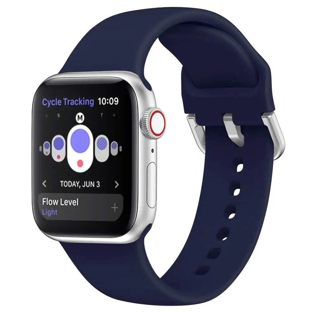 Силиконовый спортивный ремешок для часов для Apple iWatch серии 4/3/2/1 продвинутый силиконовый резиновый ремешок для наручных часов Apple Watch, версии 44 мм 40 мм