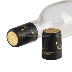 Customized vodka whiskey liquor bottle wine glass bottle heat shrink wraps pvc heat shrink cap seal