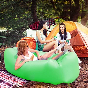 Factory Direct Outdoor Lazy Inflatable Lounger Air Sofa Beach Sun Lounger Water Floating Bed Camping Sleeping Pod