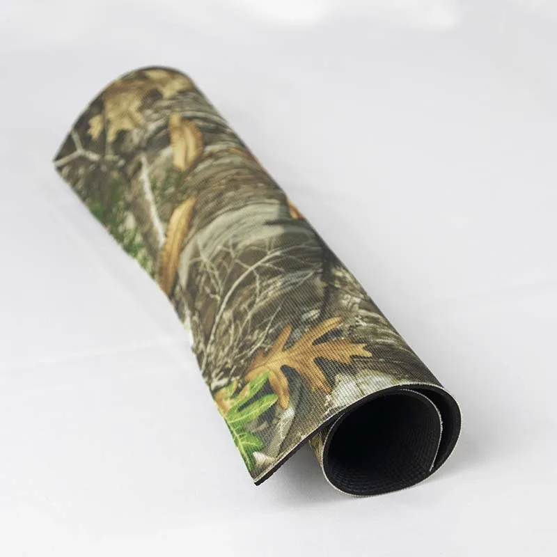 Hot Sale Factory Direct Price Wear-Resistant Material Big Tree Pattern Camo Neoprene Fabric Square Waterproof Pad