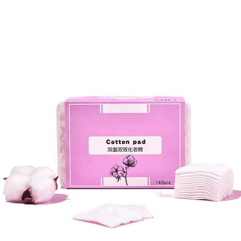 OEM Organic Lint Free Facial Makeup Remover Pads square cotton pads cosmetic disposable cleaing Pad