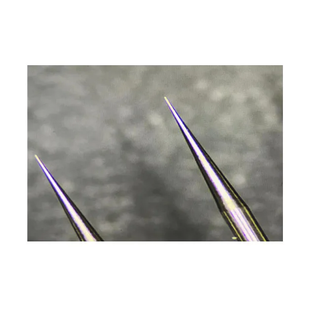 Tungsten chew ionizer emitter pin